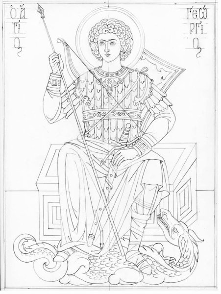 Георгий Победоносец чб