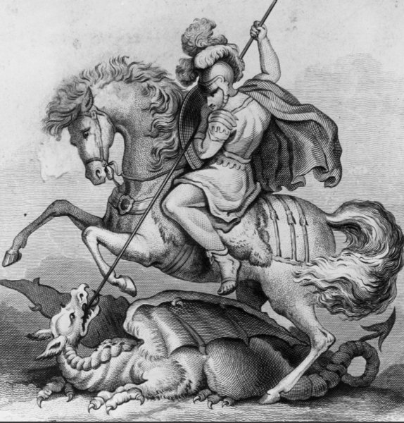 Георгий Победоносец тату эскиз