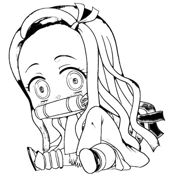 Незуко раскраска