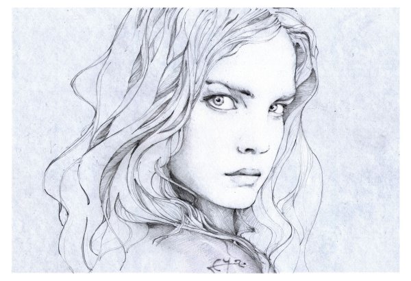 Женское лицо рисунок