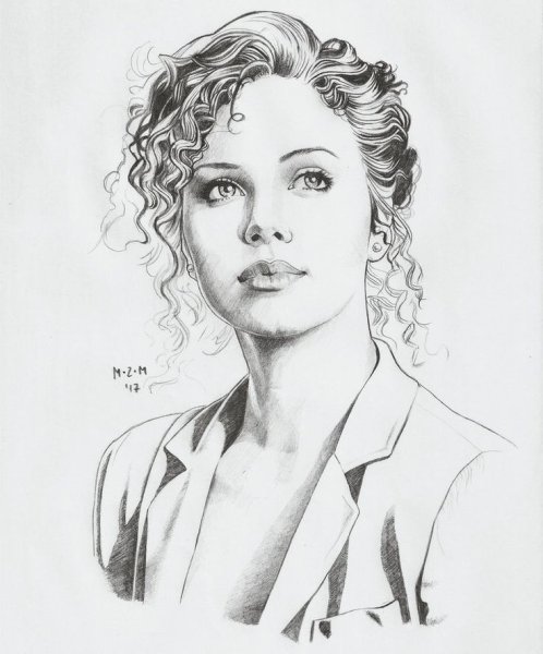 Портрет девушки рисунок