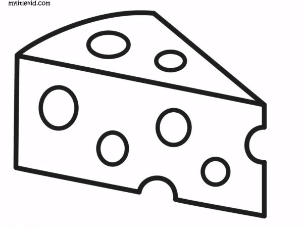 Сыр раскраска для детей