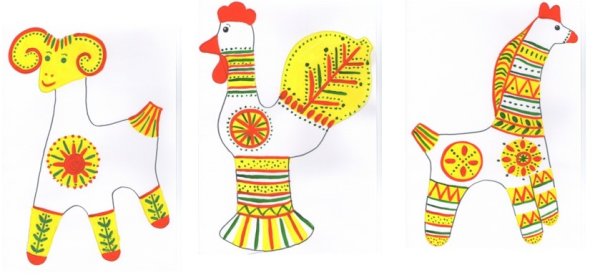 Филимоновская игрушка баран рисунок