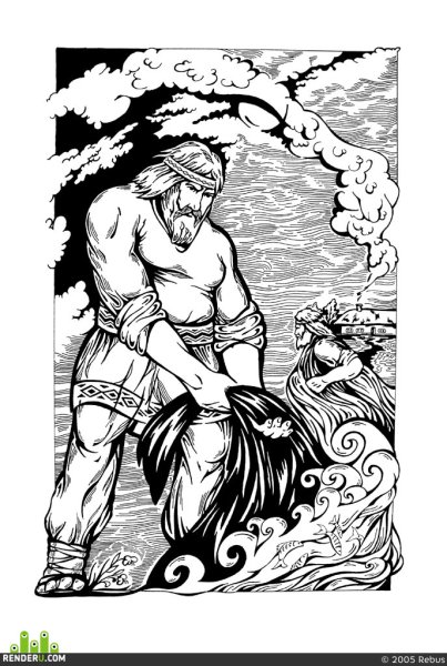 Иллюстрация к былине Добрыня и змей