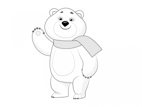 Олимпийский медведь рисунок
