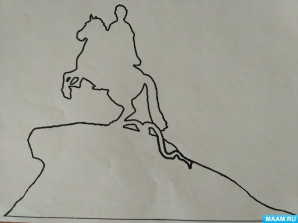 Памятник Петру 1 в Санкт-Петербурге медный всадник рисунок