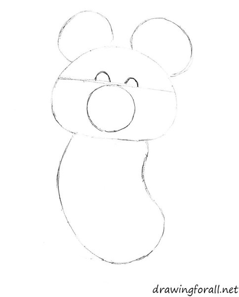 Трафарет олимпийского мишки 1980