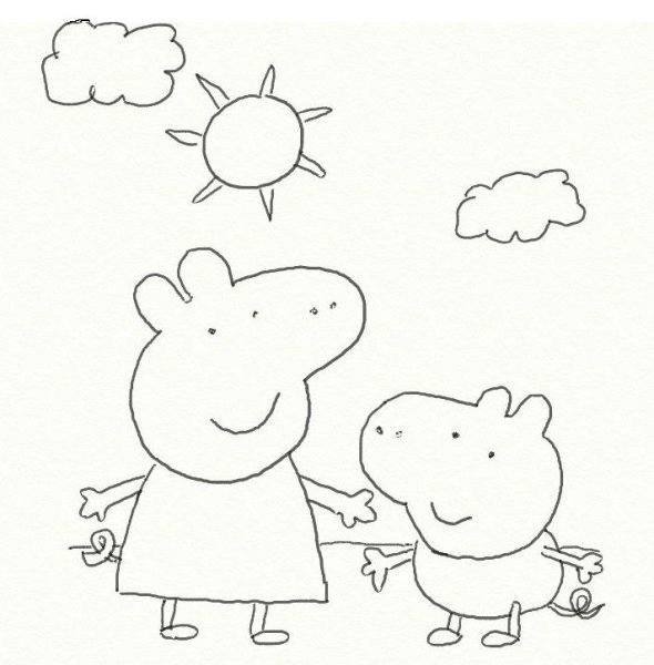 Рисунки свинки Пеппы карандашом