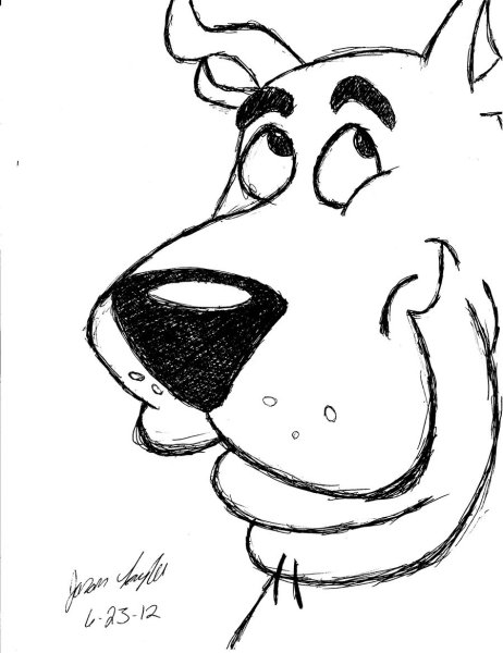 Нарисовать Скуби Ду карандашом