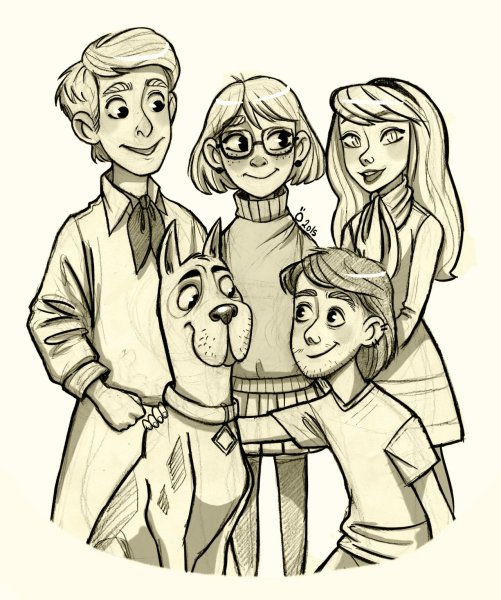 Скуби Ду рисунок поэтапно