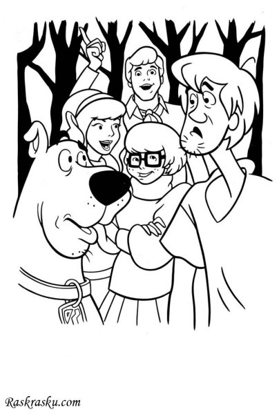 Скуби Ду для срисовки