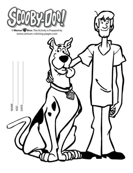 Скуби Ду черно белый