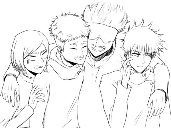 Раскраска аниме магическая битва