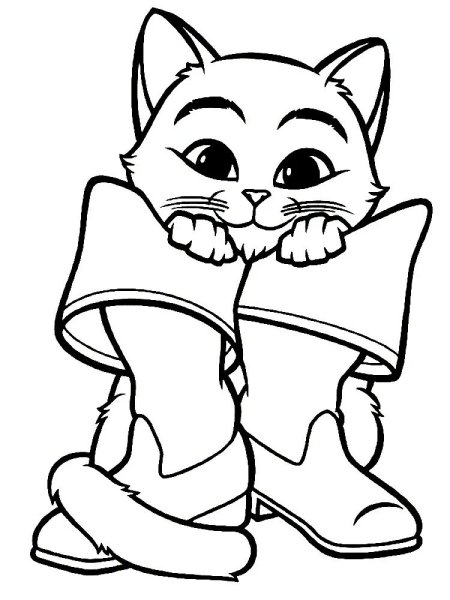Рисование кота в сапогах