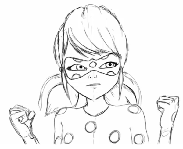 Леди баг для срисовки