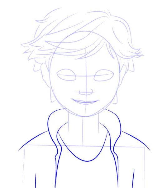 Поэтапное рисование супер кота