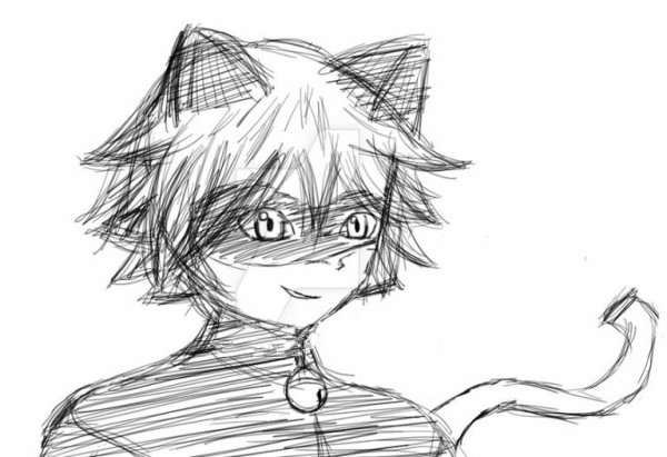 Супер кот рисунок для срисовки