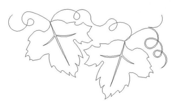 Осенние листья по контуру