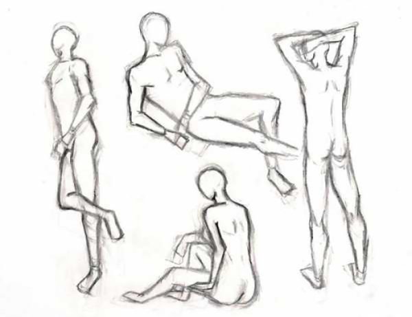 Позы людей для набросков