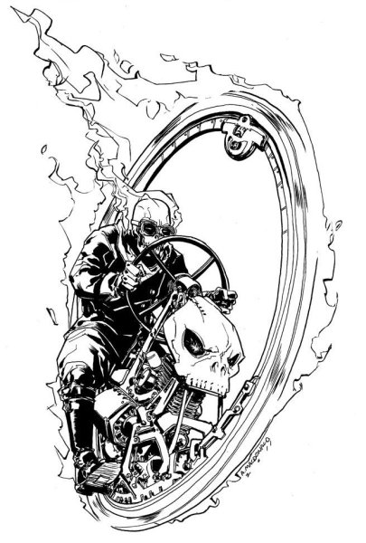 Призрачный гонщик нарисова