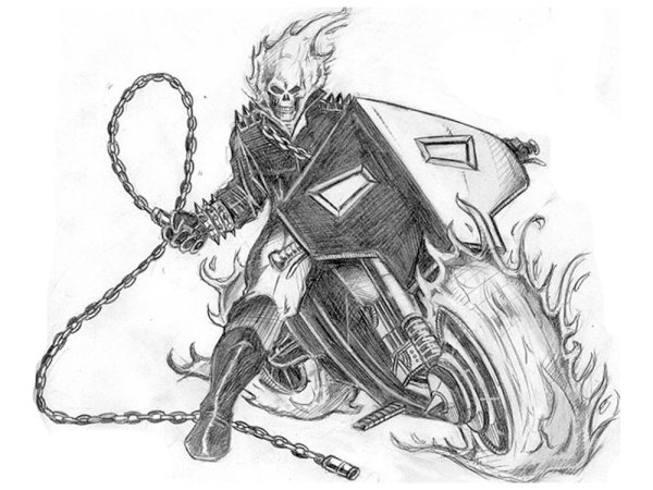 Призрачный гонщик нарисова