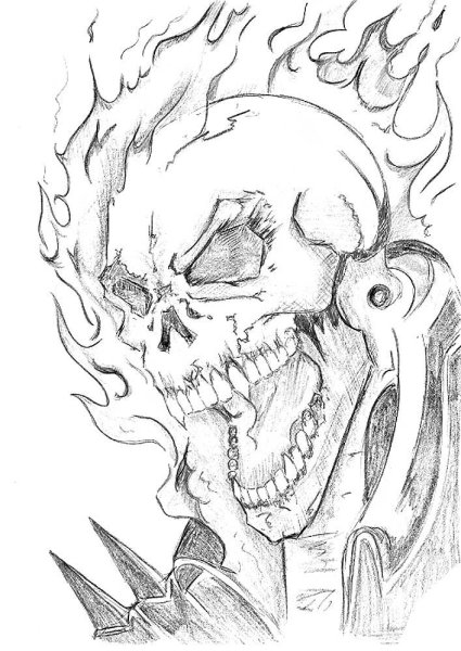 Призрачный гонщик разукрашка