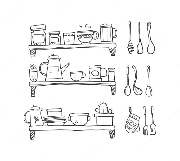 Risunki утварь для кухни