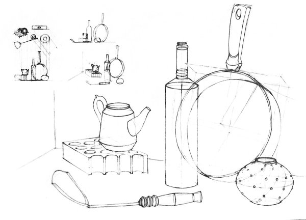 Эскизы бытовых предметов