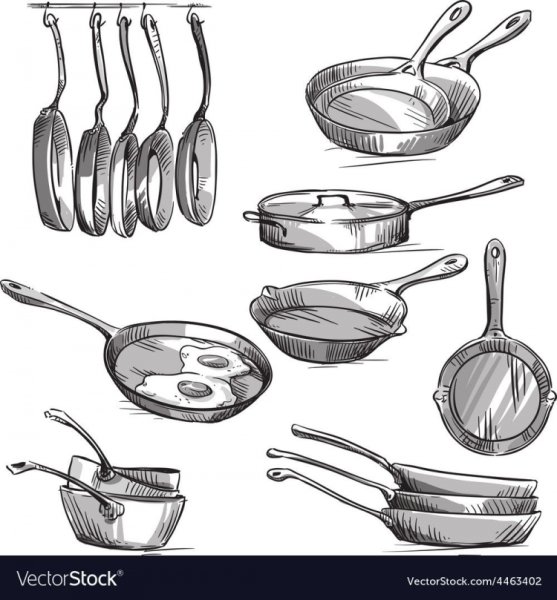 Скетч посуда