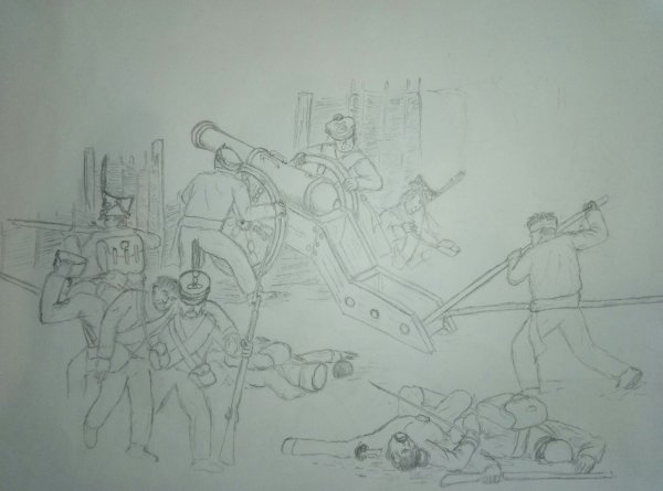 Бородинское сражение 1812 раскраска