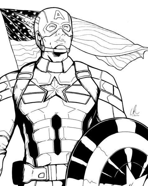 Человек Америка карандашом