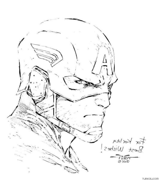 Нарисовать капитана Америку