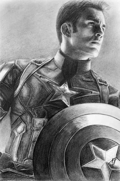 Марвел Капитан Америка срисовка