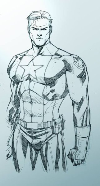 Рисунок карандашом Марвел Мстители