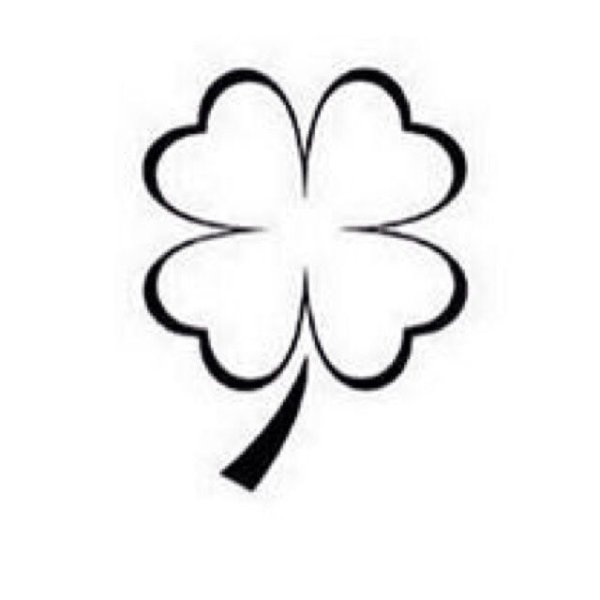 Четырехлистный Клевер вектор контур