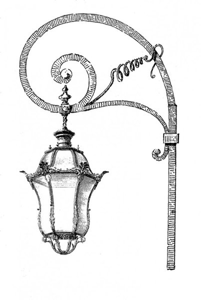 Уличный фонарь карандашом