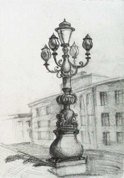 Эскиз уличного фонаря