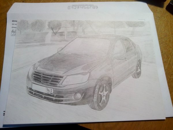 Рисунок Лады Гранты карандашом