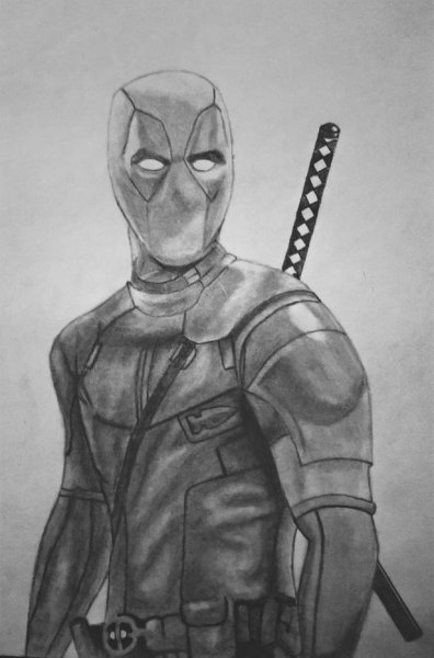 Дэдпул скетч карандашом