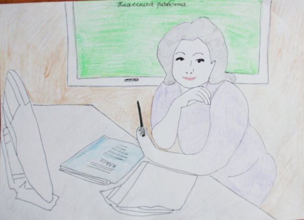 Зарисовка мама карандашом