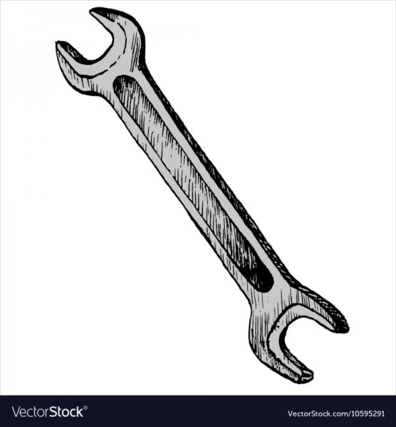 Гаечный ключ рисовать