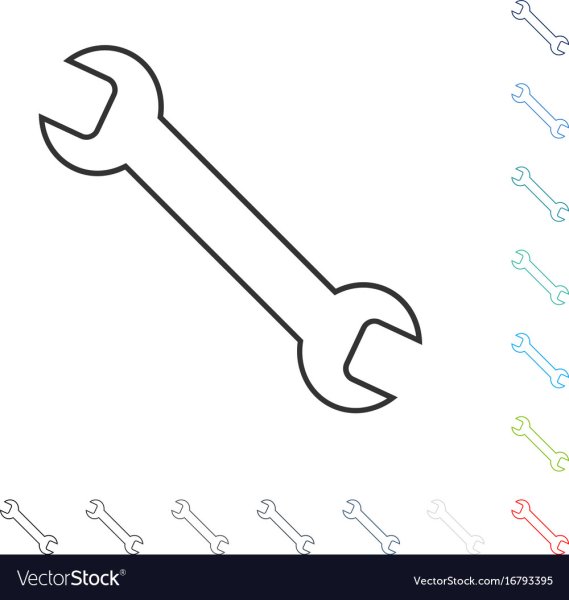 Гаечный ключ трафарет