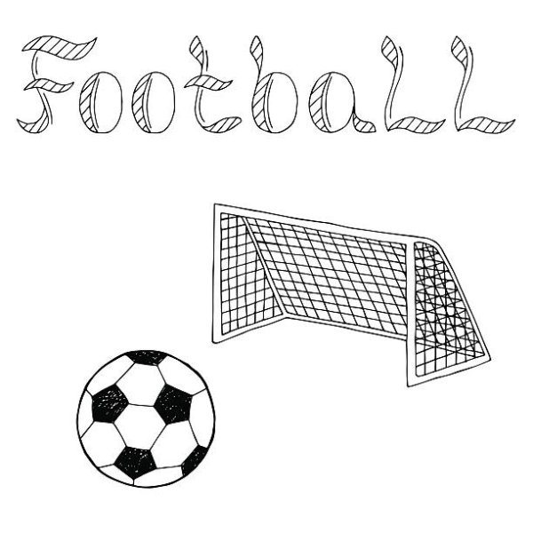 Футбольные ворота для раскрашивания