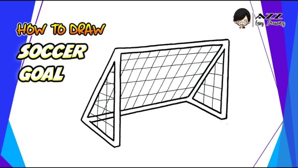 Как нарисовать футбольные ворота поэтапно