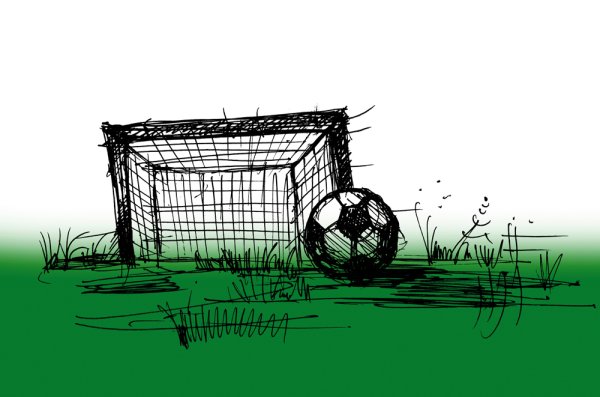 Футбольные ворота эскиз