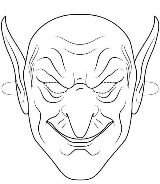 Маски для лица для срисовки