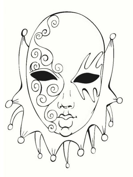 Венецианские маски рисунки для срисовки