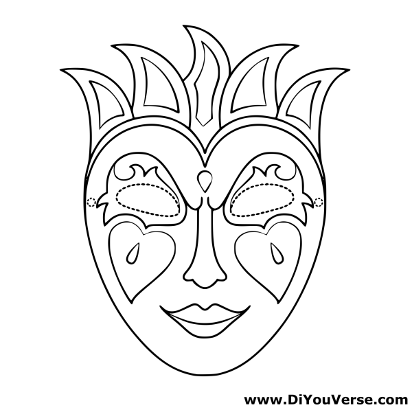 Китайские маски раскраски