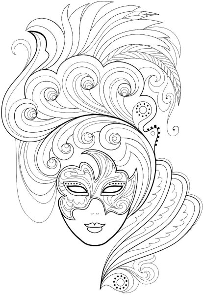 Маска пекинской оперы раскраска