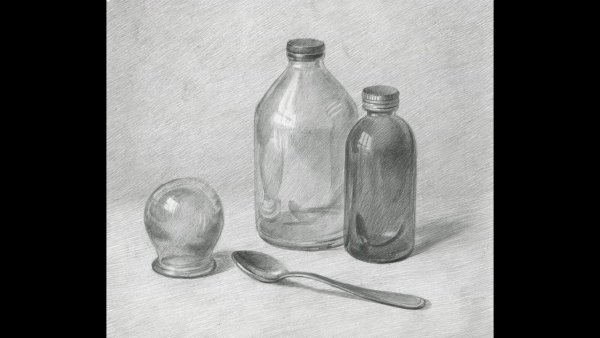 Прозрачные предметы карандашом